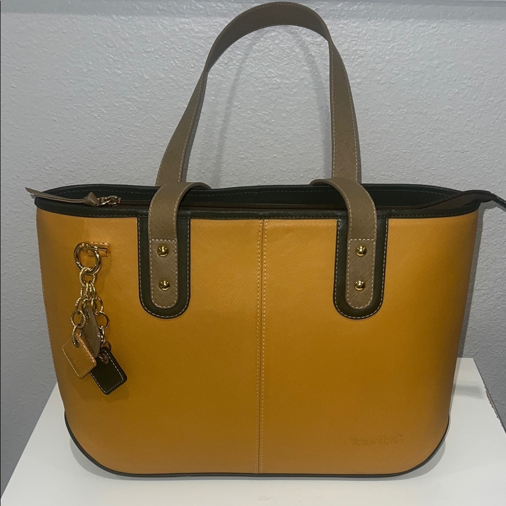 Chic Tan and Brown Tote Bag